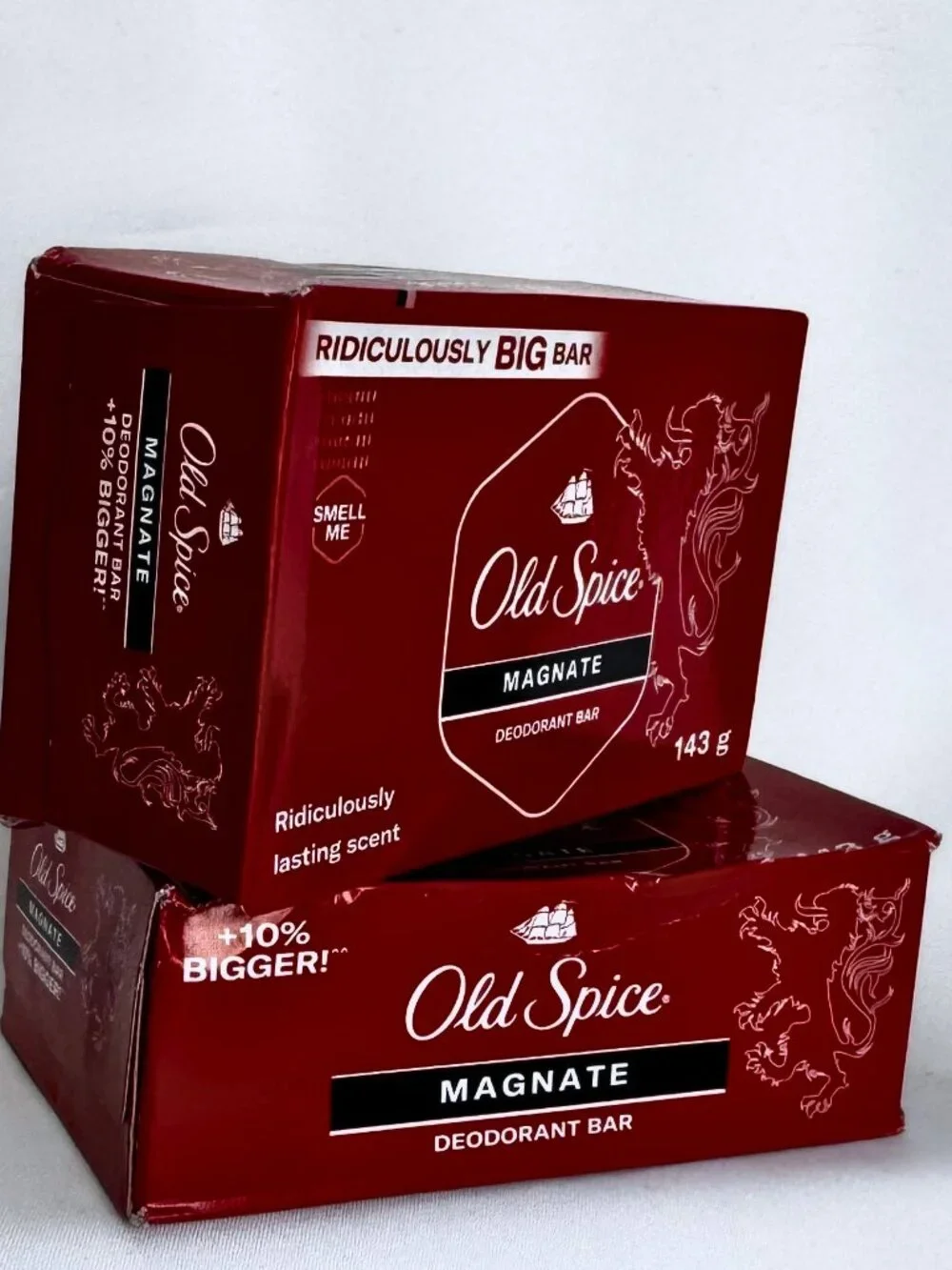 New 2 Pack Old Spice Magnate Bar | Long Lasting Scent | 143 g